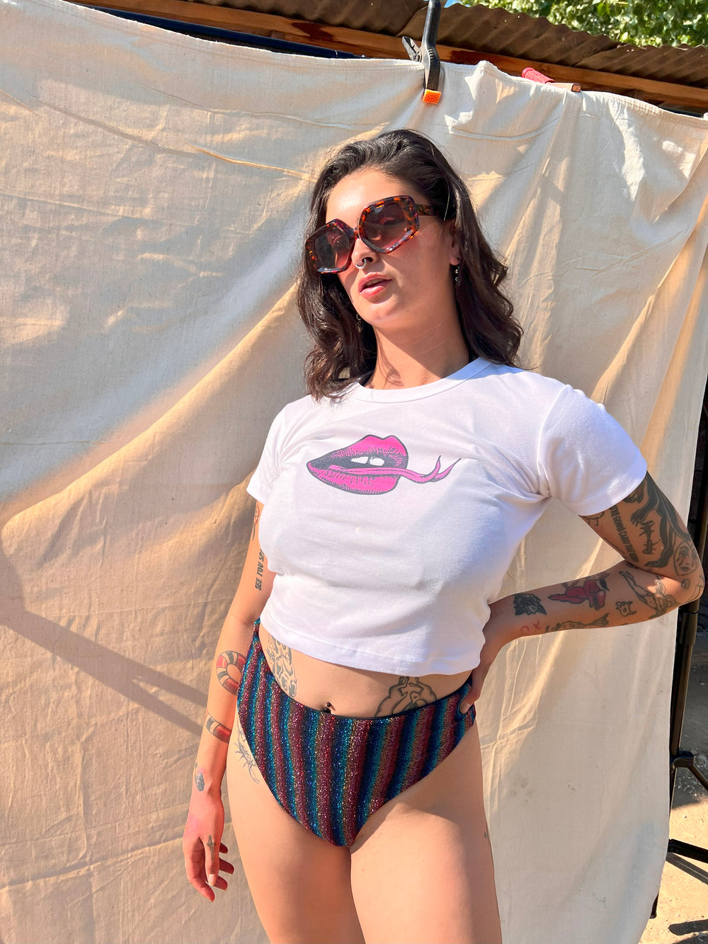 Large Tongue Baby Tee