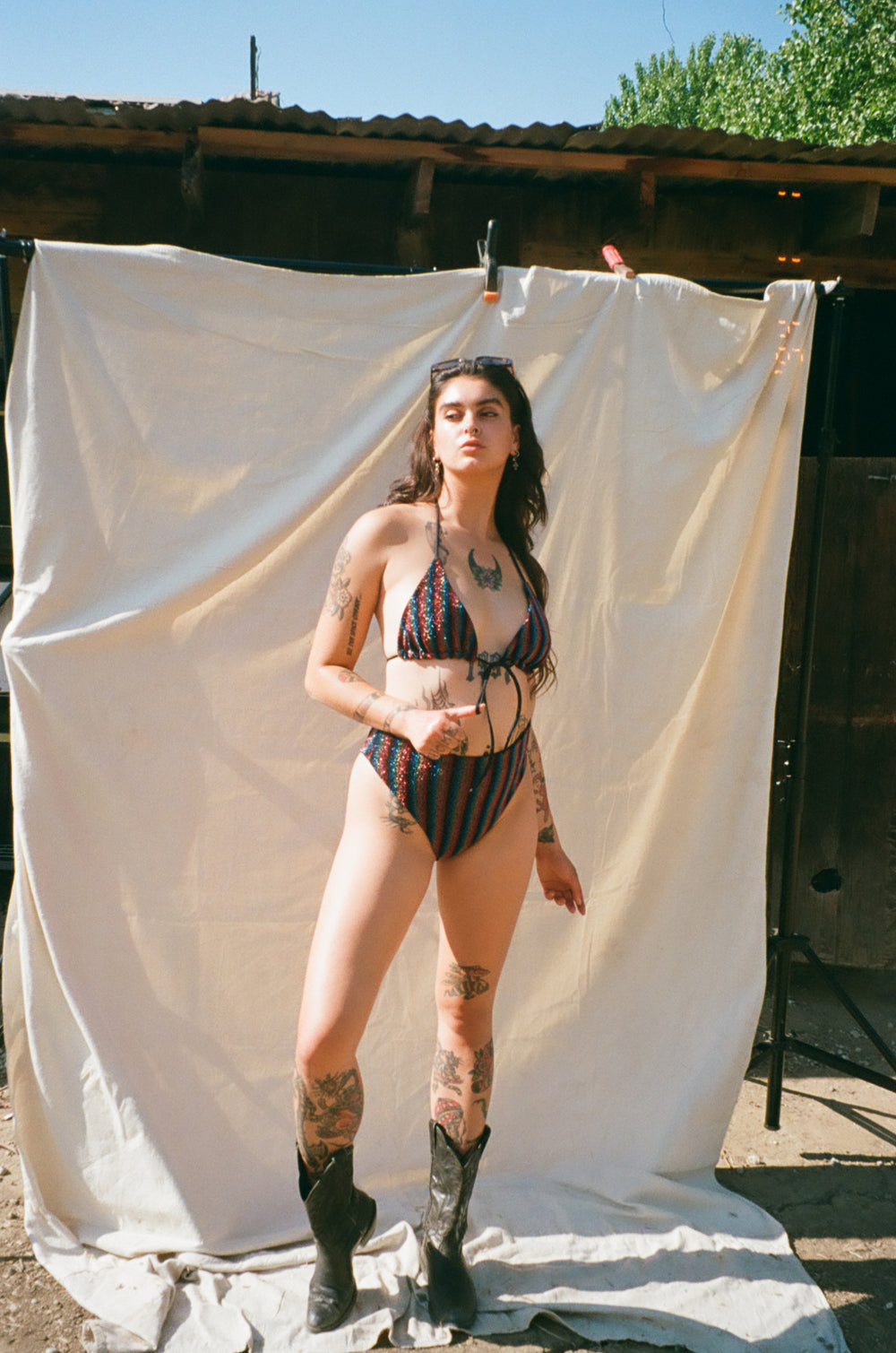 Rainbow Lurex Bikini Bottom